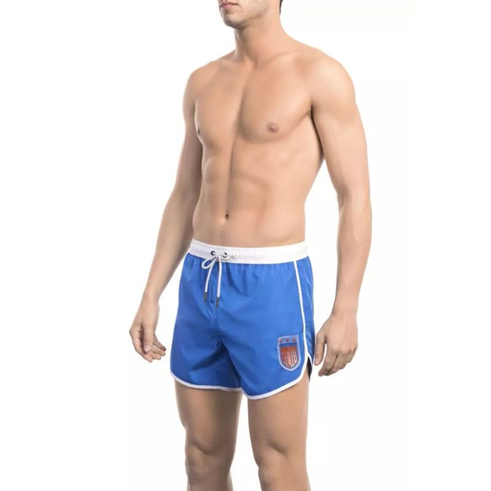 Bikkembergs Blue Polyester Men Swim Men's Short
